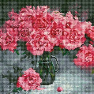 Алмазная вышивка «Розовые пионы»