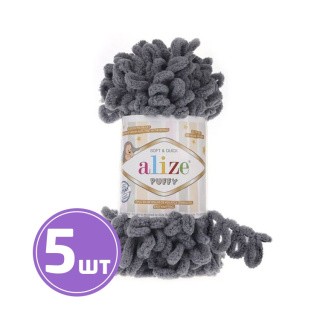 Пряжа ALIZE Puffy (87), сталь, 5 шт. по 100 г Пряжа ALIZE Puffy (87), сталь, 5 шт. по 100 г