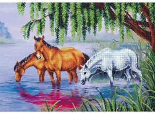 Набор вышивки бисером «На водопое» Набор вышивки бисером «На водопое»