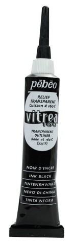 Контур по стеклу под обжиг Vitrea 160, цвет: черный