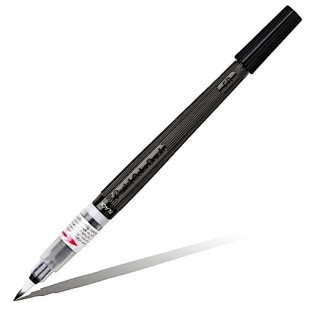 Кисть с краской Colour Brush, 1-10 мм, 5 мл, цвет: черный, Pentel
