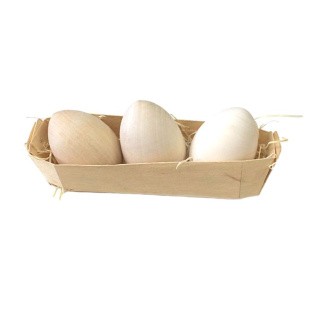 Яйца под роспись «Пасхальные в корзиночке», 3 шт.