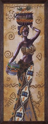 Набор для вышивания «Африканка с фруктами»