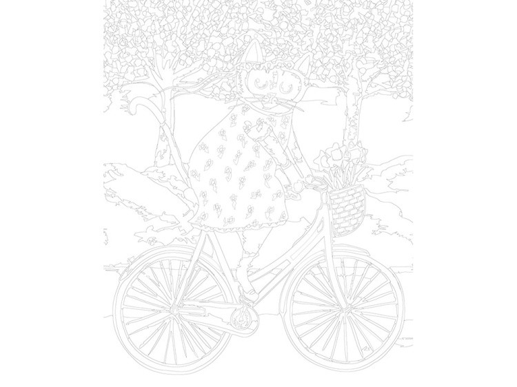 Картина по номерам «На велосипеде. Весна» — картинка 3