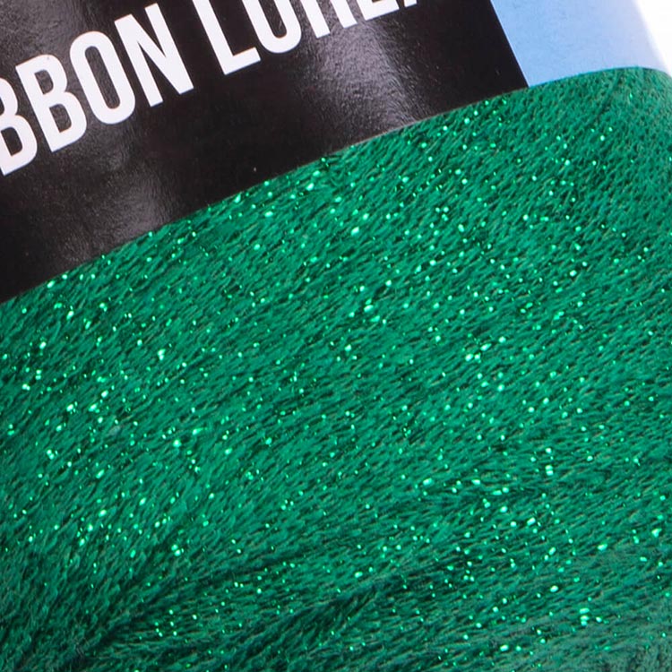 Пряжа YarnArt Ribbon Lurex (Риббон Люрекс) (728), зеленый, 4 шт. по 250 г — картинка 2