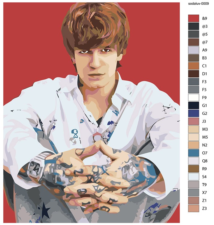 Картина по номерам «Рэпер Soda Luv Сода Лав 5» — картинка 2