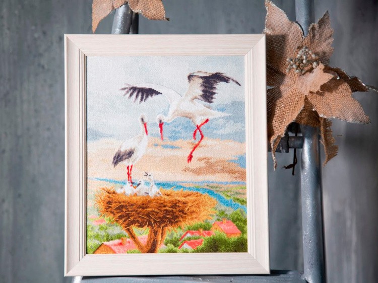 Набор для вышивания «Аисты на крыше» — картинка 3