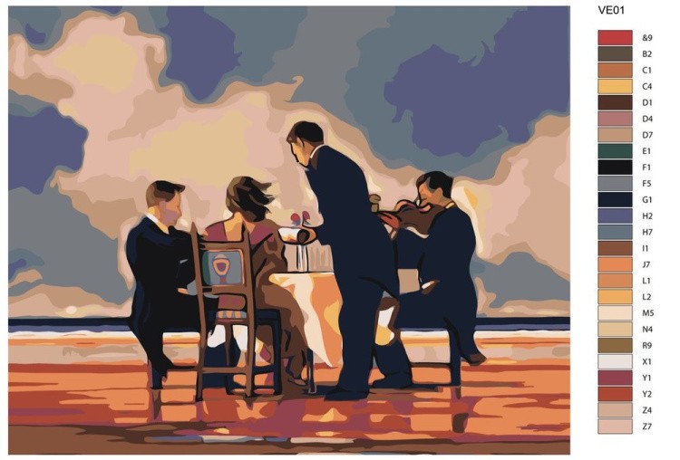 Картина по номерам «Ужин на закате» — картинка 2