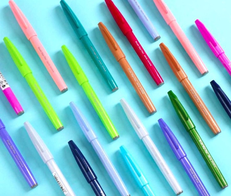 Фломастер-кисть Brush Sign Pen, 2 мм, цвет: черный, Pentel — картинка 9