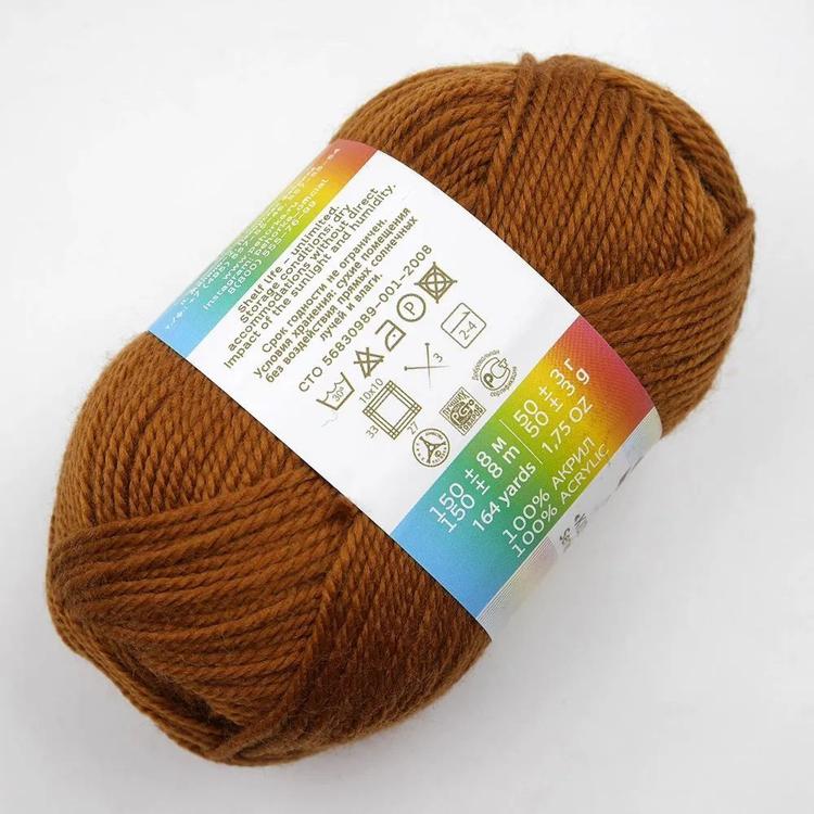 Пряжа Пехорка Школьная (194), рыжик, 5 шт. по 50 г — картинка 2