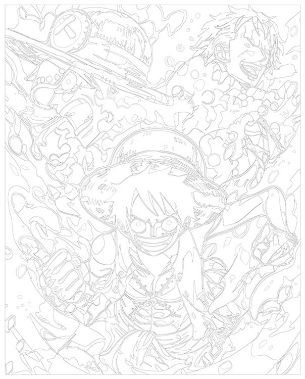 Картина по номерам «Аниме: Герои в шляпах» — картинка 3