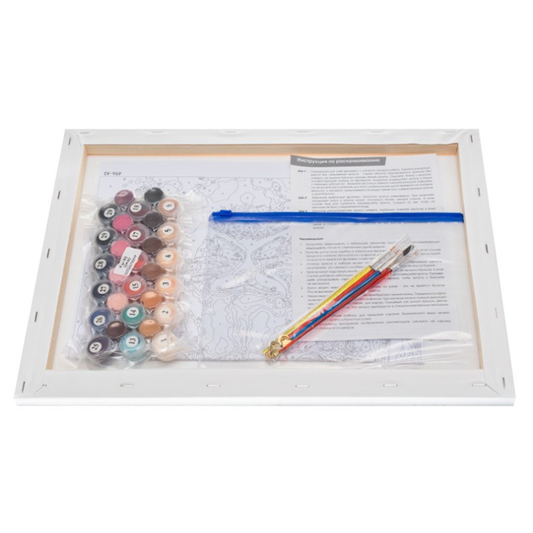 Картина по номерам «Цветочный леопард» — картинка 3