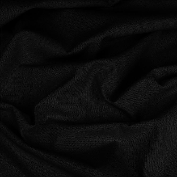 Ткань льняная, 1 м x 140 см, 200 г/м², цвет: черный, TBY — картинка 2