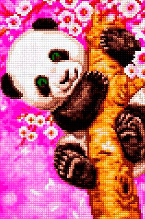 Алмазная вышивка «Веселая панда»
