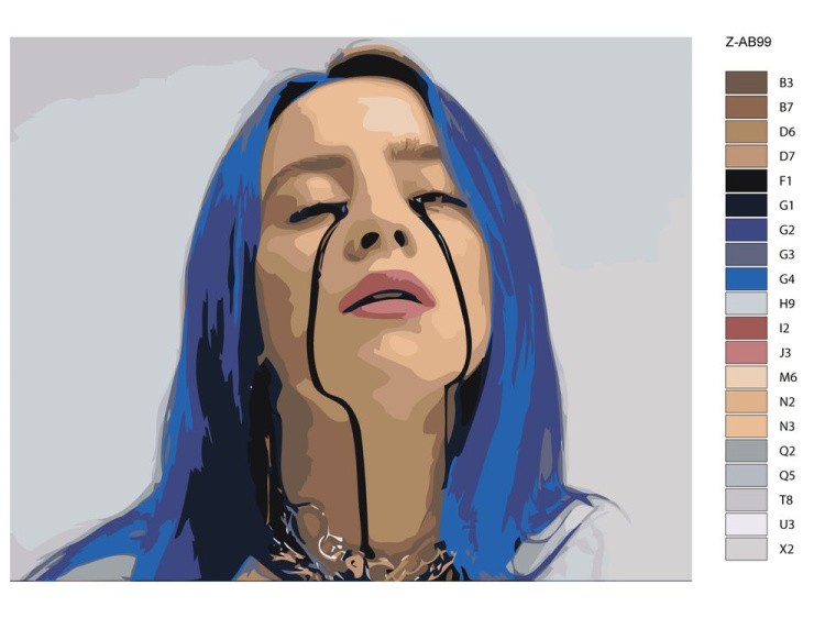 Картина по номерам «Билли Айлиш» — картинка 2