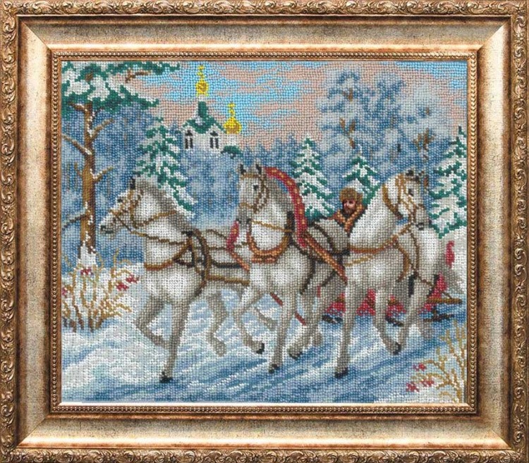 Набор вышивки бисером «Русская Тройка» — картинка 2