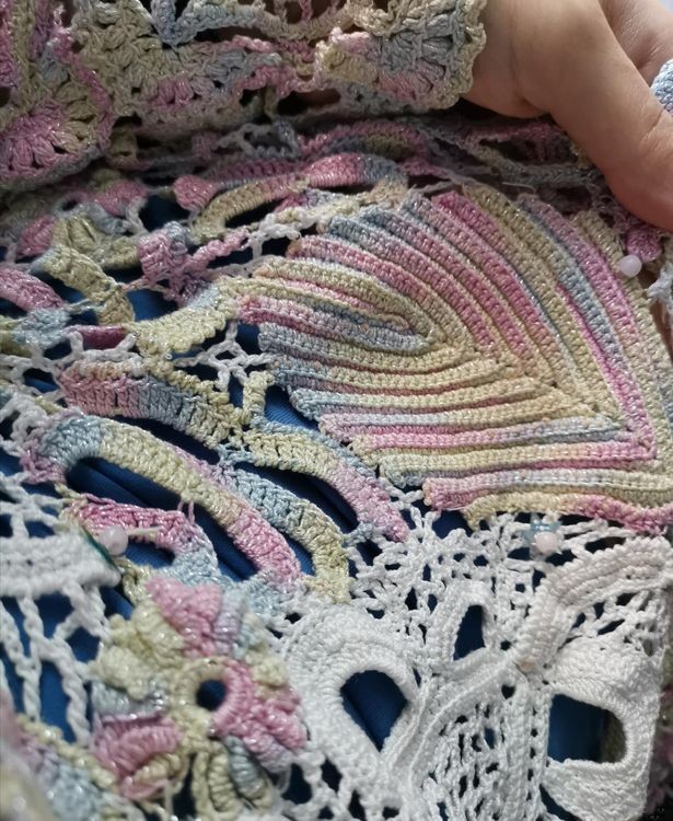 Пряжа YarnArt Violet Lurex (15020), вишневый-серебристый, 5 шт. по 50 г — картинка 3