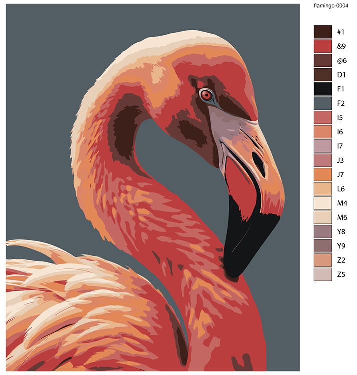 Картина по номерам «Грациозный фламинго» — картинка 2