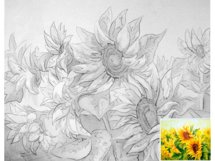 Холст «Солнечные подсолнухи» — картинка 2