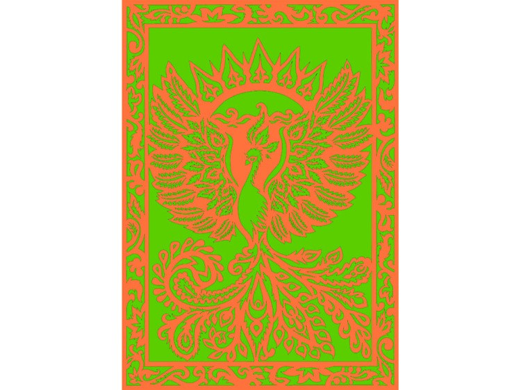 Вытынанка «Жар-птицы» (оранжевый) — картинка 5