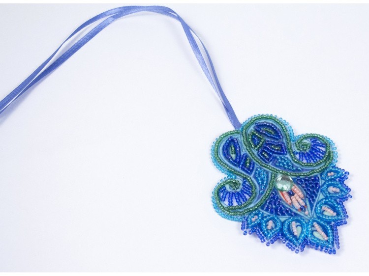 Набор вышивки бисером «Подвеска Морозный узор» — картинка 4