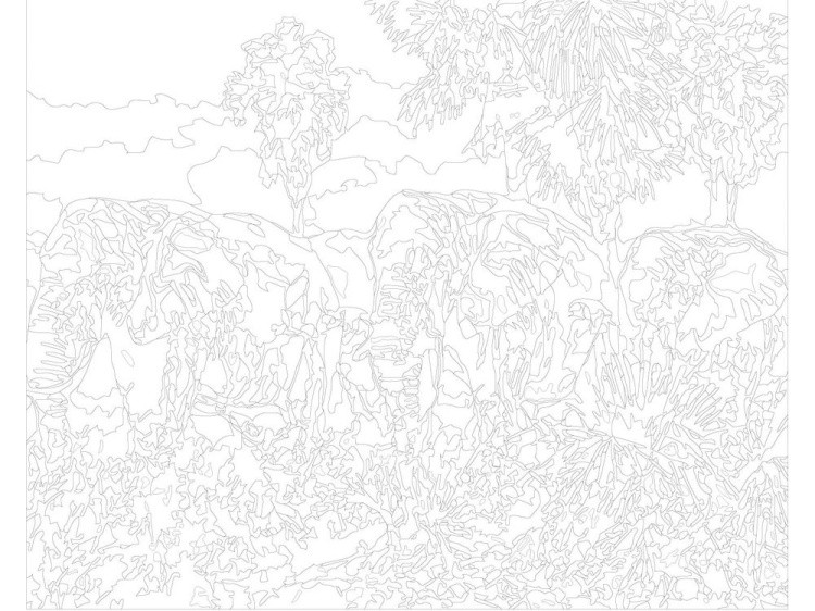 Картина по номерам «Слоны идут на север» — картинка 3