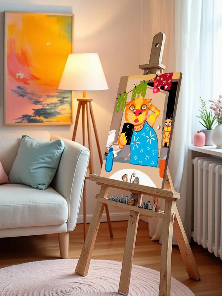 Картина по номерам «Сэлфи в ванной» — картинка 10