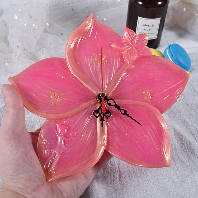 Силиконовый молд - Часы лотос, d 21 см — картинка 3