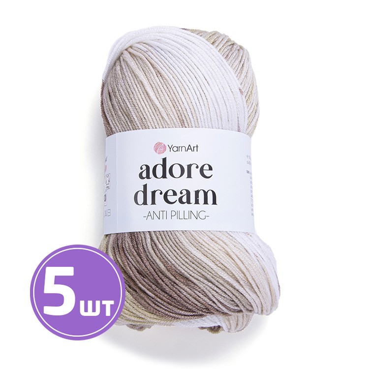 Пряжа YarnArt Adore Dream  (Адоре Дрим) (1068), мультиколор, 5 шт. по 100 г