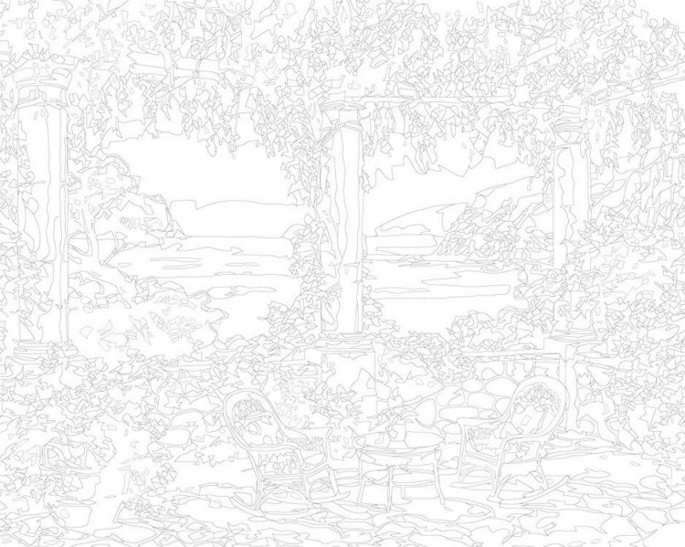 Картина по номерам «Летняя терраса» — картинка 3