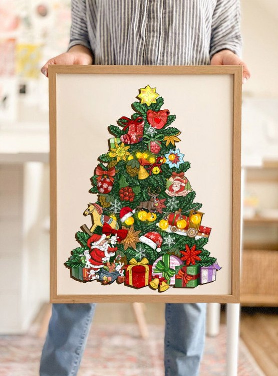 Деревянные пазлы «Новогодняя Елка S», Woodbests — картинка 6