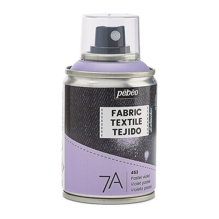 Краска для текстиля 7А Spray (аэрозоль), 100 мл, цвет: пастельный фиолетовый, Pebeo — картинка 2