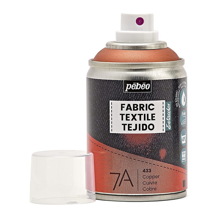 Краска для текстиля 7А Spray (аэрозоль), 100 мл, цвет: медь, Pebeo — картинка 4