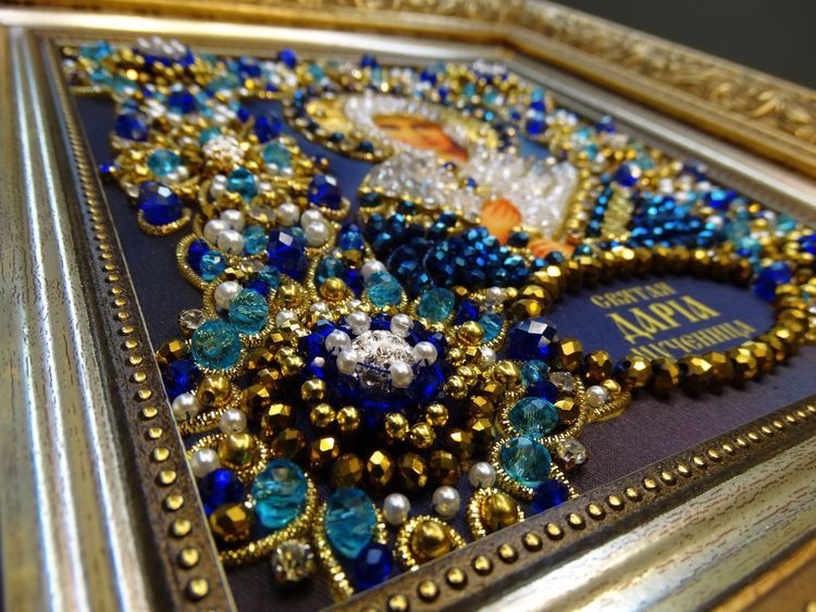 Набор вышивки хрустальными камнями «Святая Дарья» — картинка 7