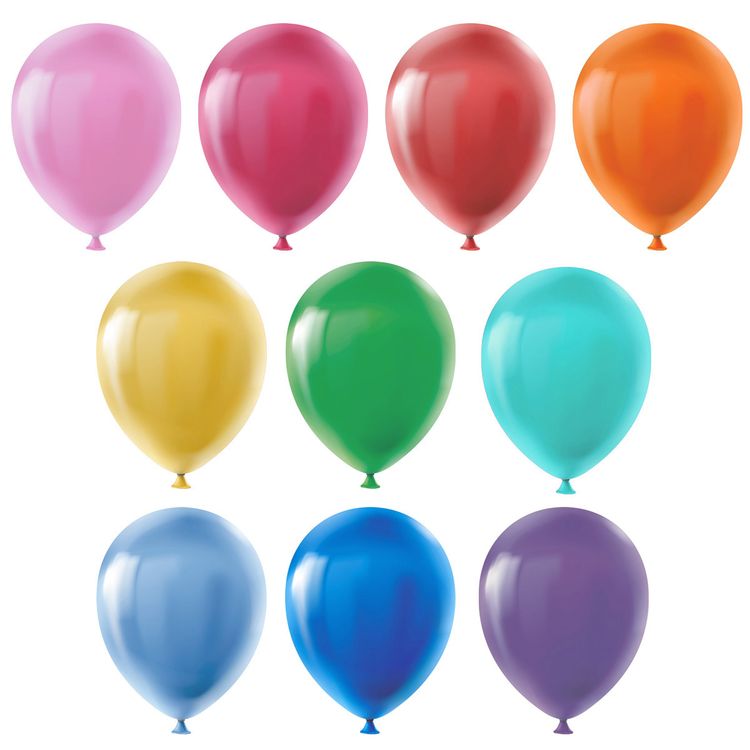 Набор воздушных шаров, 30 см, цвет: ассорти стандарт, 10 шт., BOOMZEE