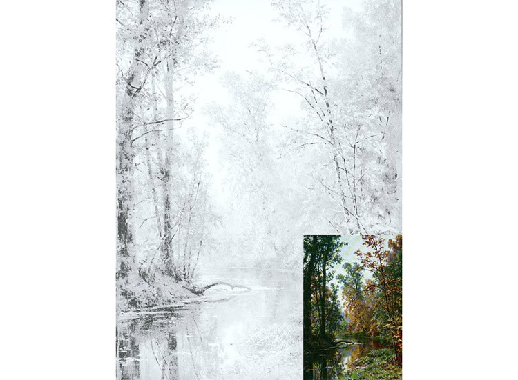 Холст «Осенний пейзаж. Парк в Павловске» Ивана Шишкина — картинка 2