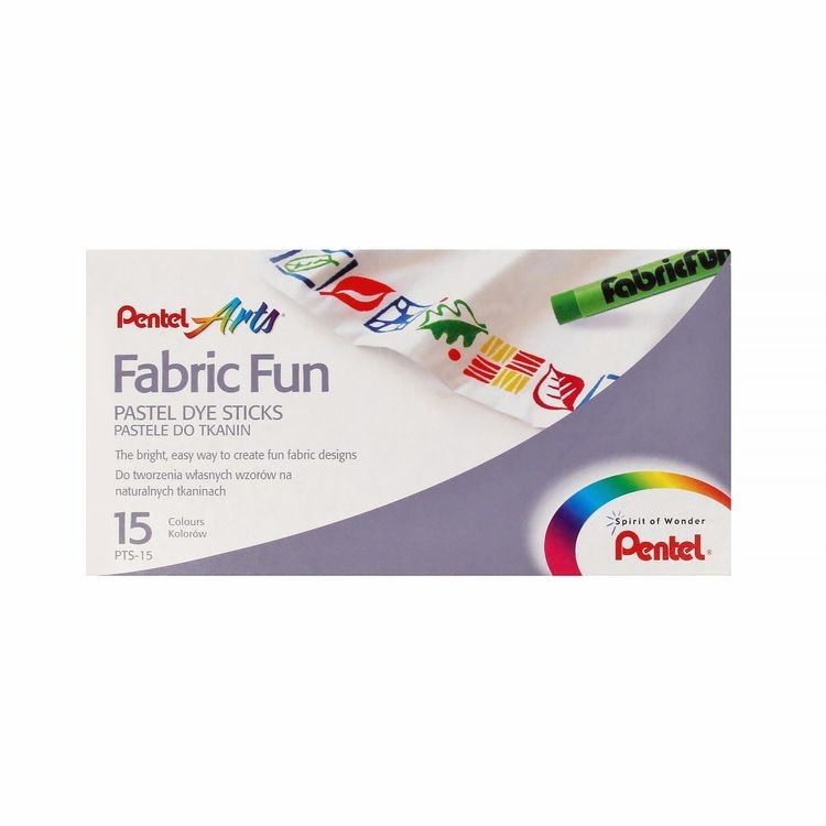 Пастель мелки для ткани Pentel FabricFun Pastels, 15 цв. — картинка 7
