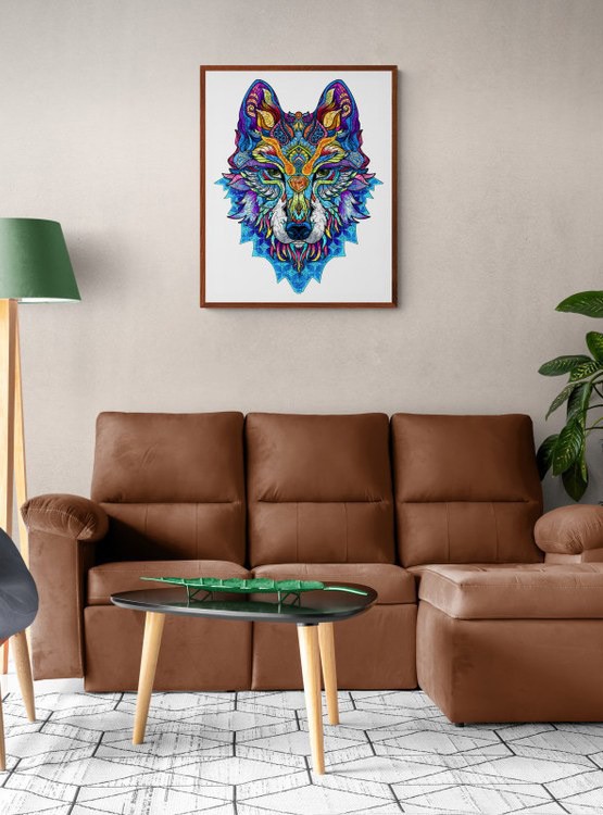 Деревянные пазлы «Снежный Волк XL», Woodbests — картинка 8