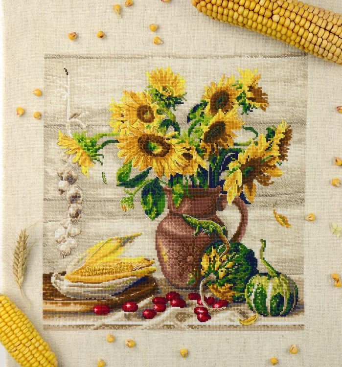 Набор для вышивания «Подсолнухи и тыквы» — картинка 2