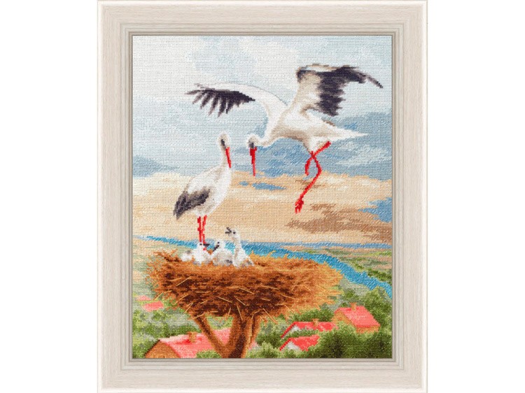 Набор для вышивания «Аисты на крыше» — картинка 2