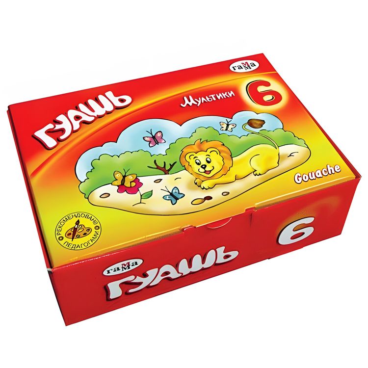 Гуашь Gamma «Мультики», 6 цв. по 20 мл, без кисти — картинка 2