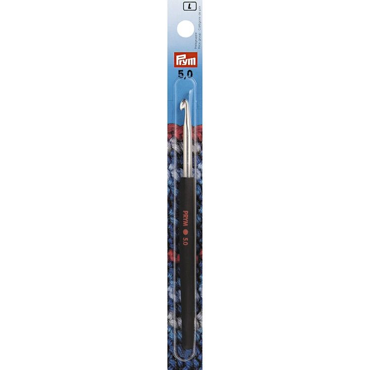 Крючок с пластиковой ручкой, алюминий, d 5.0 мм, 14 см, PRYM