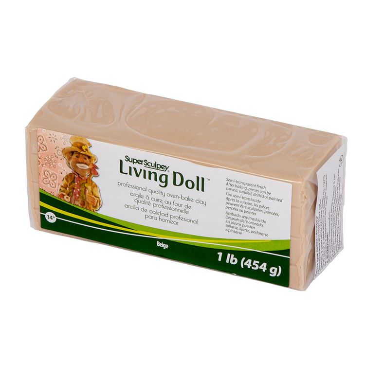 Полимерная глина Sculpey Super Living Doll, 1 бежевый, 454 г