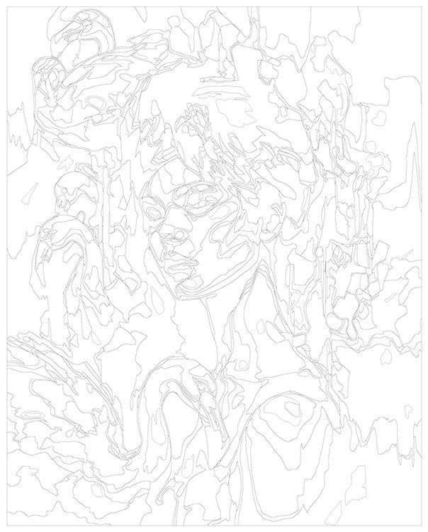 Картина по номерам «Девушка с розовыми фламинго» — картинка 3