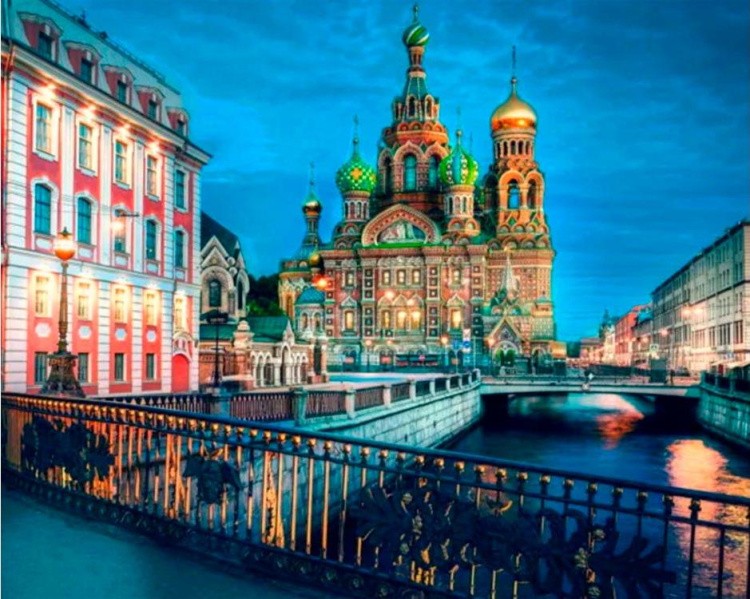 Картина по номерам «Храм Спаса на крови. Санкт-Петербург»