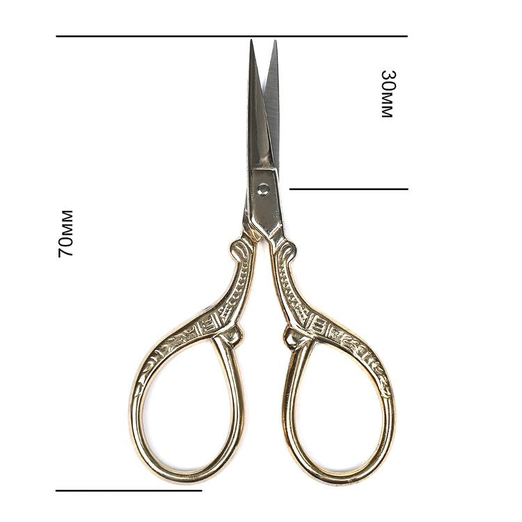 Ножницы 030/070 мм, винтаж дизайн, цельнометаллические, Maxwell — картинка 2