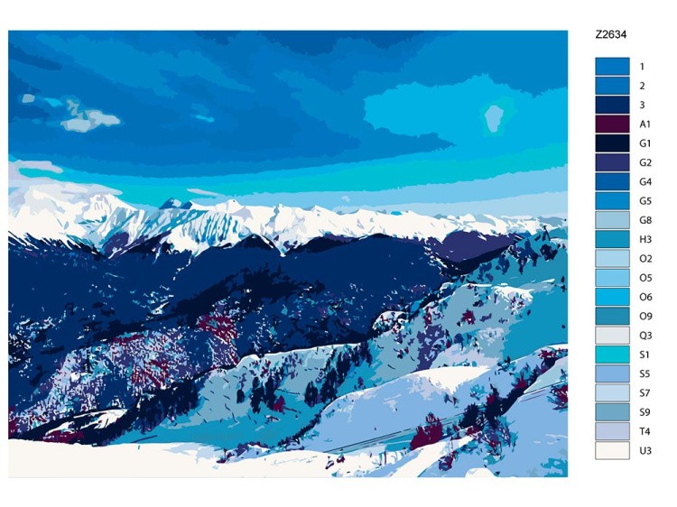 Картина по номерам «Величие гор» — картинка 2