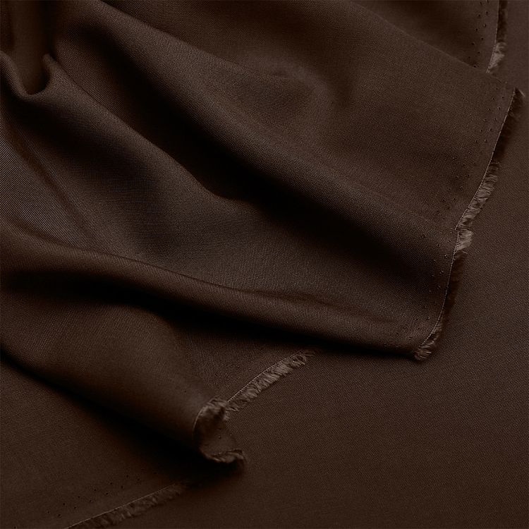 Ткань Штапель, матовая, 5 м, ширина 145 см, 110 г/м2, цвет: 26 коричневый, TBY — картинка 4