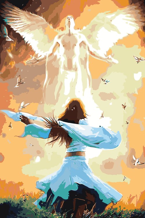 Картина по номерам «Наедине с ангелом»