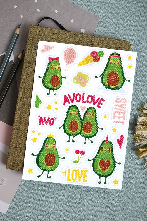 Алмазная вышивка «Наклейки. Авокадо» — картинка 2